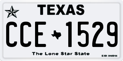 TX license plate CCE1529