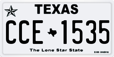 TX license plate CCE1535