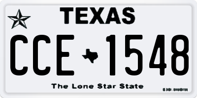 TX license plate CCE1548