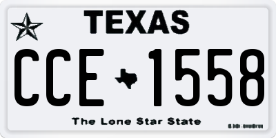 TX license plate CCE1558