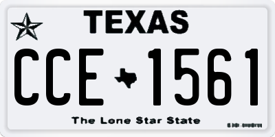 TX license plate CCE1561