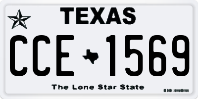 TX license plate CCE1569