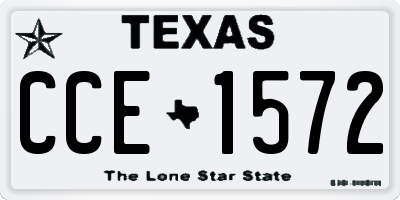 TX license plate CCE1572