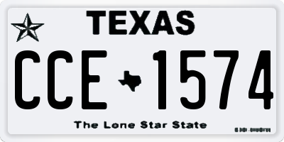 TX license plate CCE1574