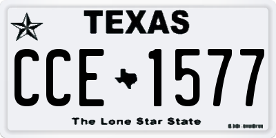 TX license plate CCE1577