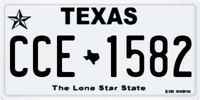 TX license plate CCE1582