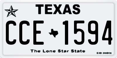 TX license plate CCE1594