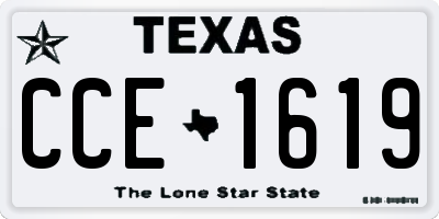 TX license plate CCE1619
