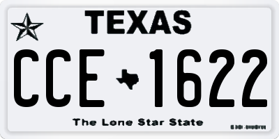 TX license plate CCE1622