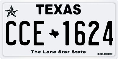 TX license plate CCE1624