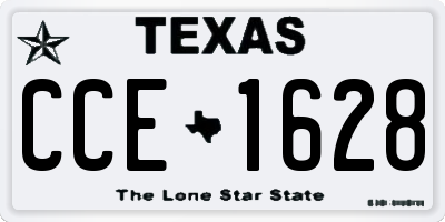 TX license plate CCE1628