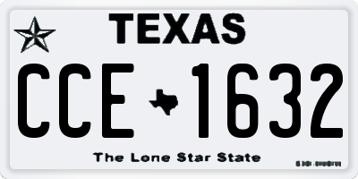 TX license plate CCE1632