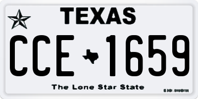 TX license plate CCE1659