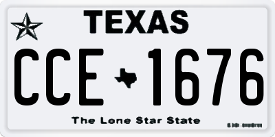 TX license plate CCE1676