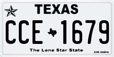 TX license plate CCE1679