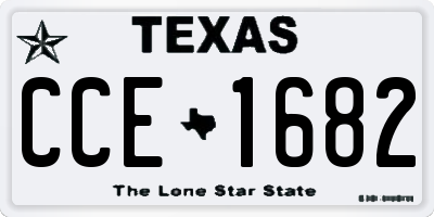 TX license plate CCE1682