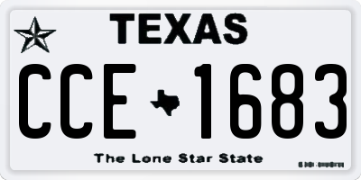 TX license plate CCE1683