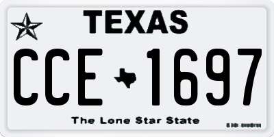 TX license plate CCE1697