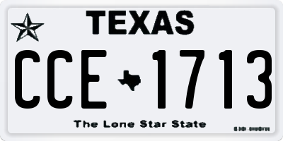 TX license plate CCE1713
