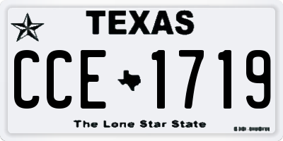 TX license plate CCE1719