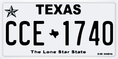 TX license plate CCE1740