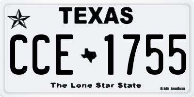TX license plate CCE1755