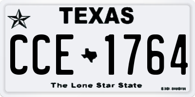 TX license plate CCE1764