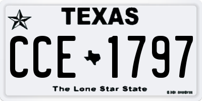 TX license plate CCE1797