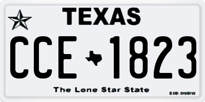 TX license plate CCE1823