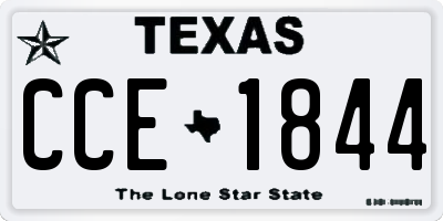 TX license plate CCE1844