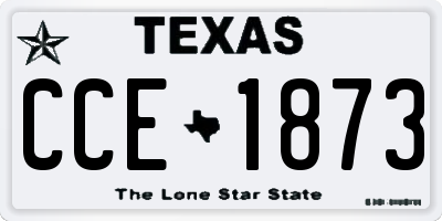 TX license plate CCE1873