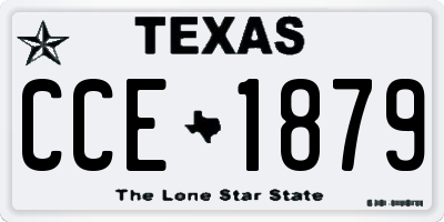 TX license plate CCE1879