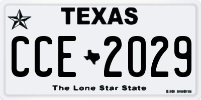 TX license plate CCE2029