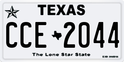 TX license plate CCE2044