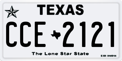 TX license plate CCE2121