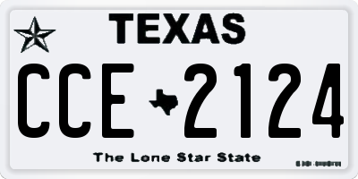 TX license plate CCE2124