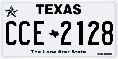 TX license plate CCE2128