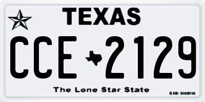 TX license plate CCE2129