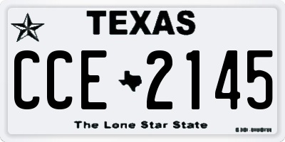 TX license plate CCE2145