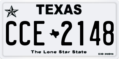 TX license plate CCE2148