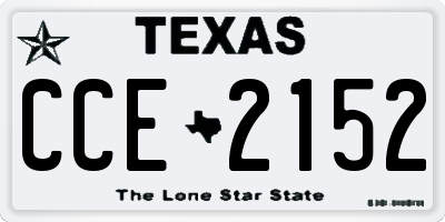 TX license plate CCE2152