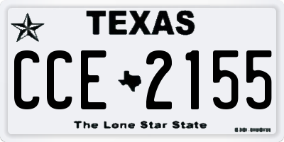 TX license plate CCE2155