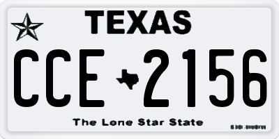 TX license plate CCE2156