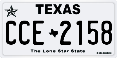 TX license plate CCE2158