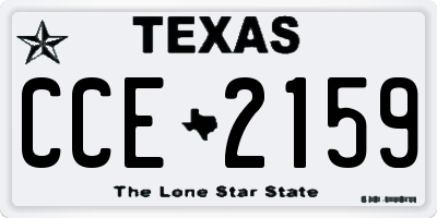 TX license plate CCE2159