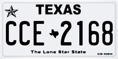 TX license plate CCE2168