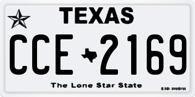 TX license plate CCE2169