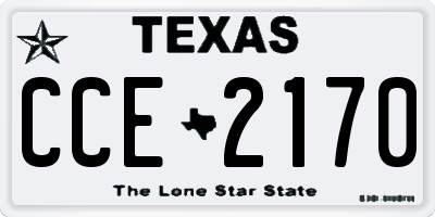 TX license plate CCE2170