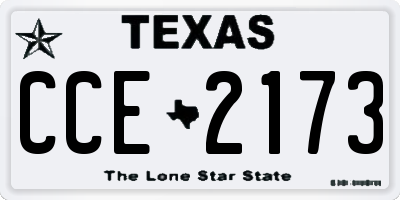 TX license plate CCE2173