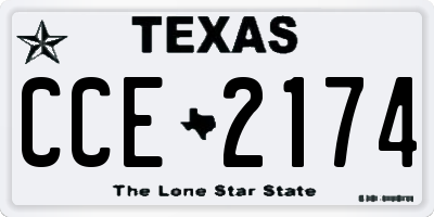 TX license plate CCE2174